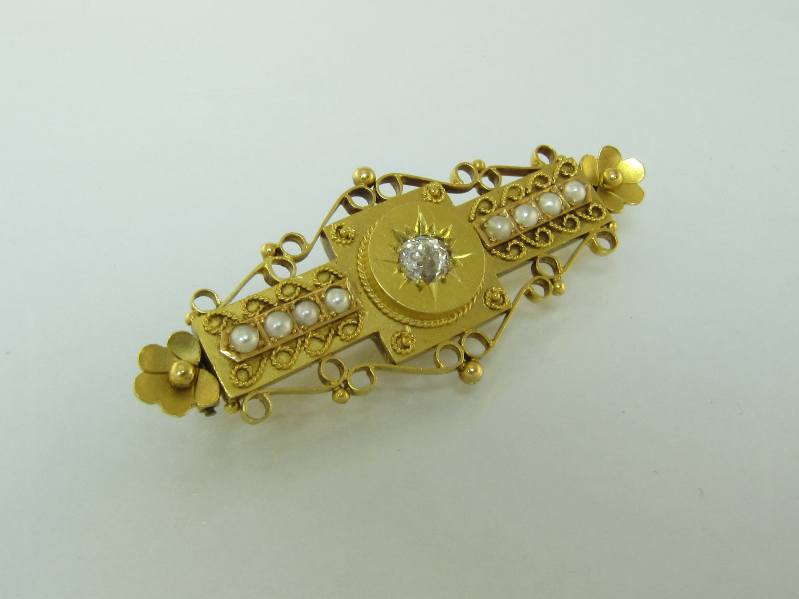Broche Vintage Signée Irina Goudkova - Dorée, Bon état D'usage, Bijou De Collection