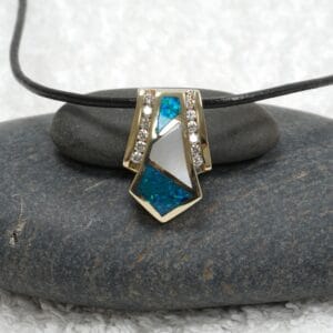 opaal diamant hanger